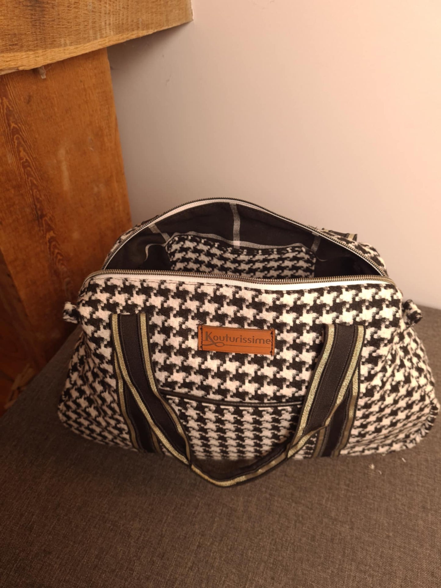 Madeleine - Sac à main - Pied de poule