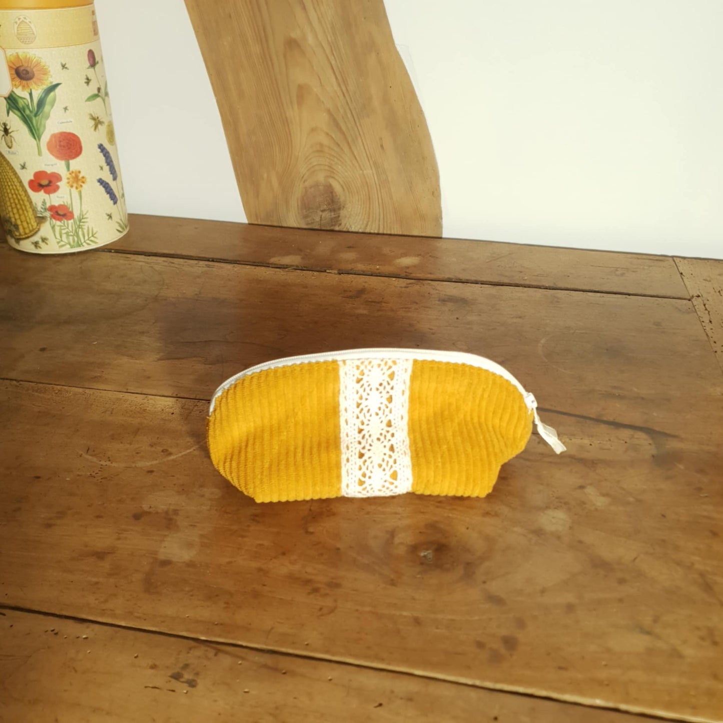 Trousse jaune zip