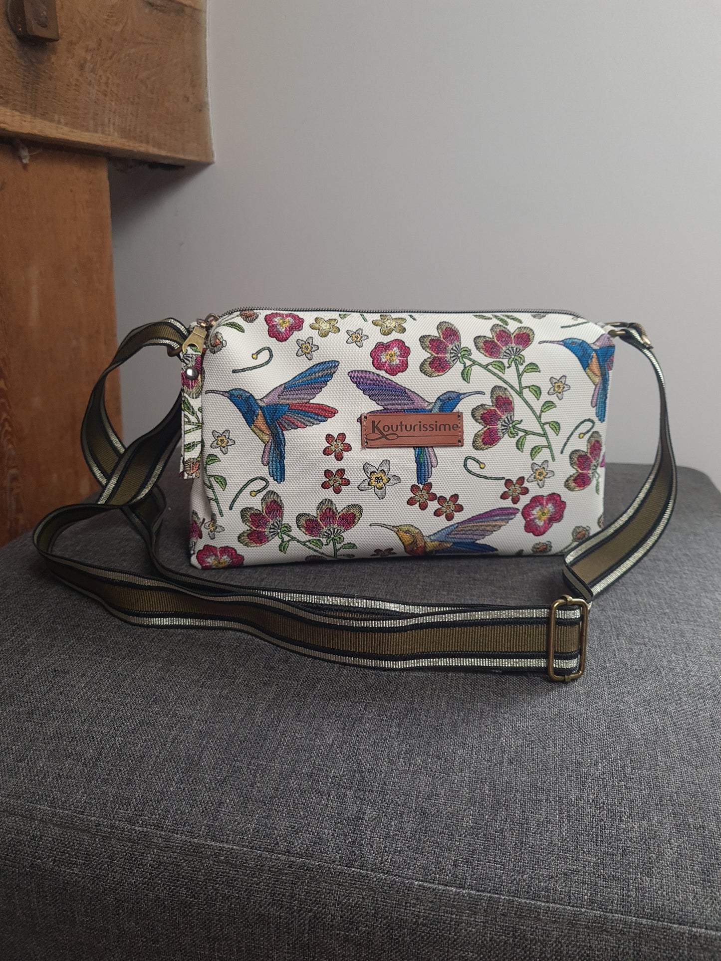 Bergman - Sac bandoulière - motifs colibris