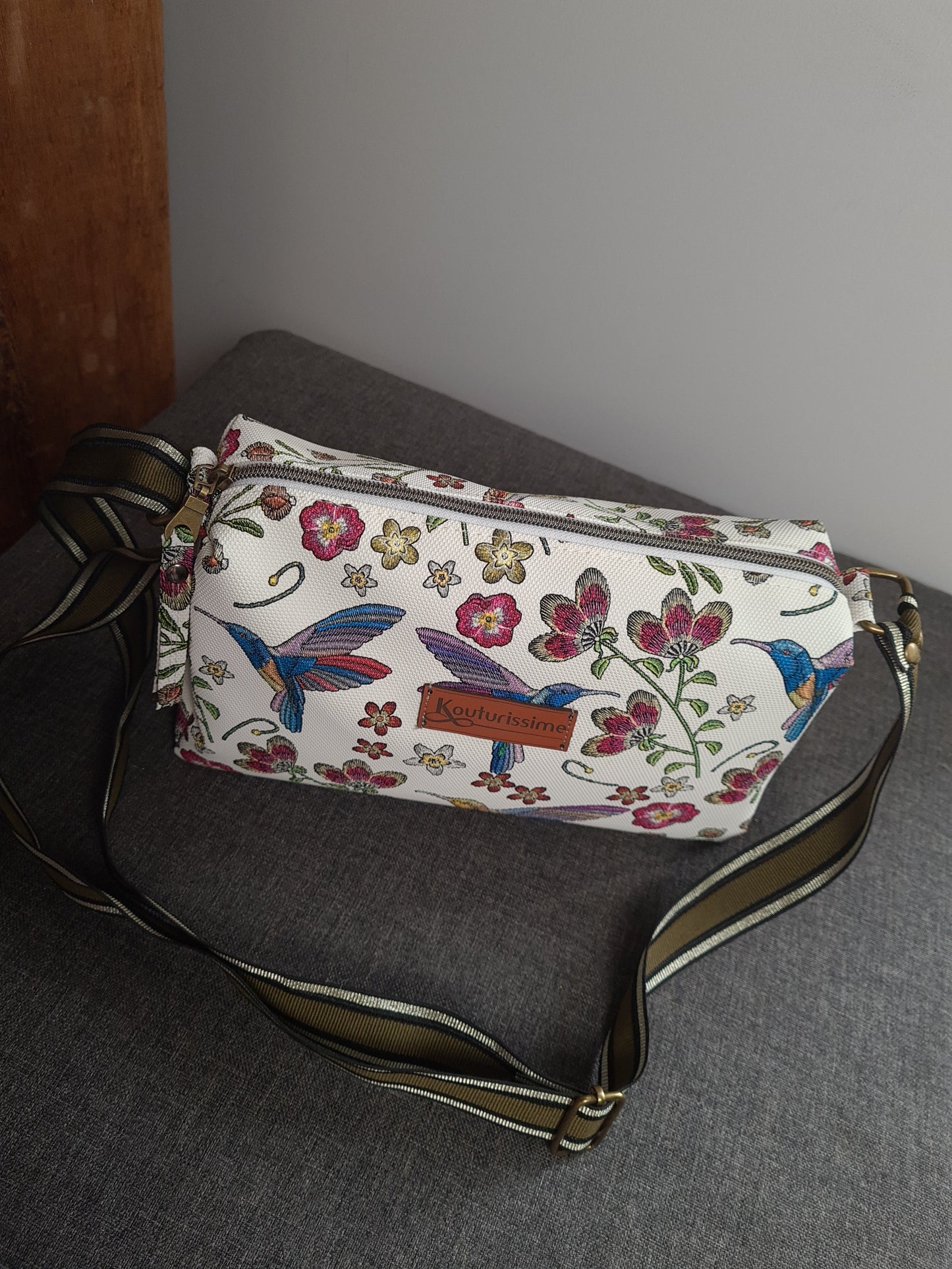 Bergman - Sac bandoulière - motifs colibris