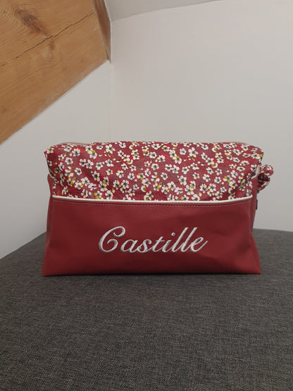 Trousse Lina personnalisée avec prénom brodé – trousse de toilette XXL