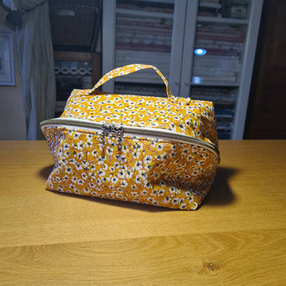 Vanity Alicia en coton enduit – création artisanale personnalisable