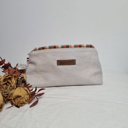 Trousse Daisy doublée confectionnée à la main
