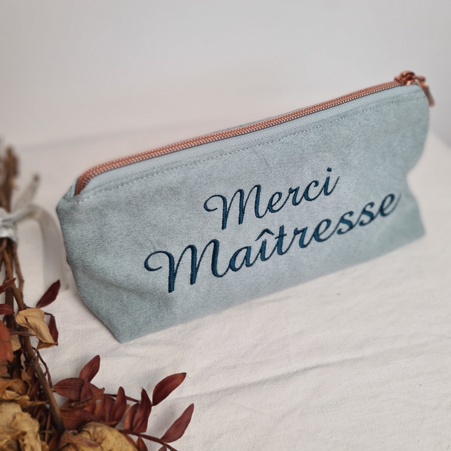 Margaret - Trousse brodée personnalisée