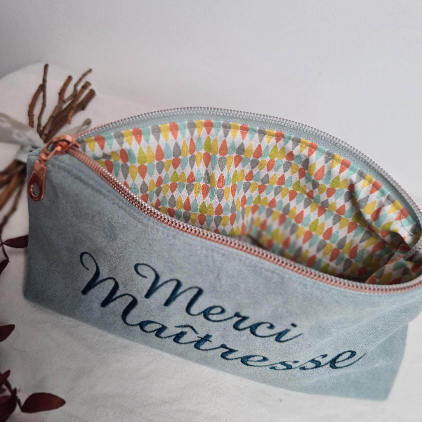 Margaret - Trousse brodée personnalisée