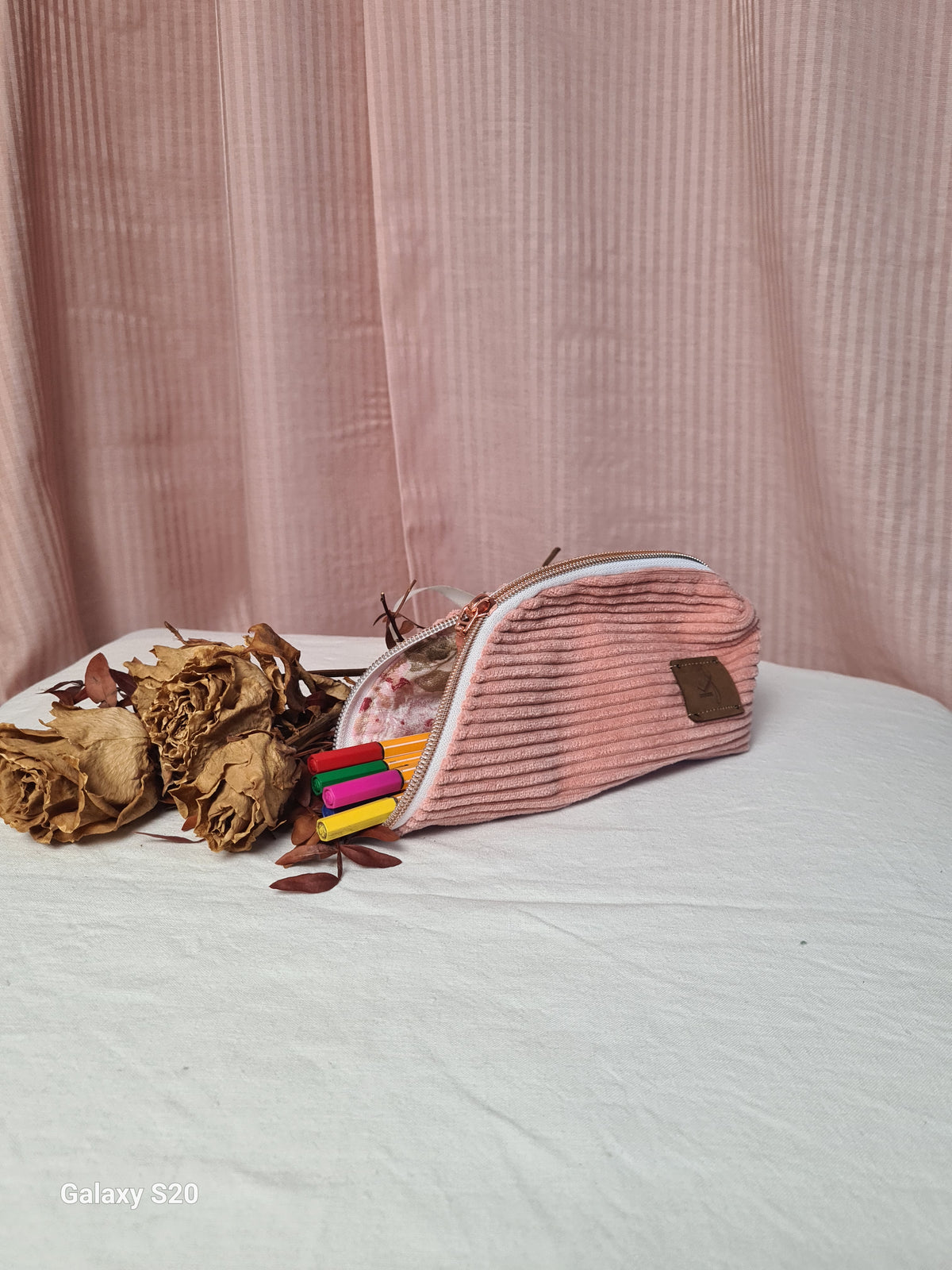 Trousse à crayons Anny doublée avec fermeture zippée