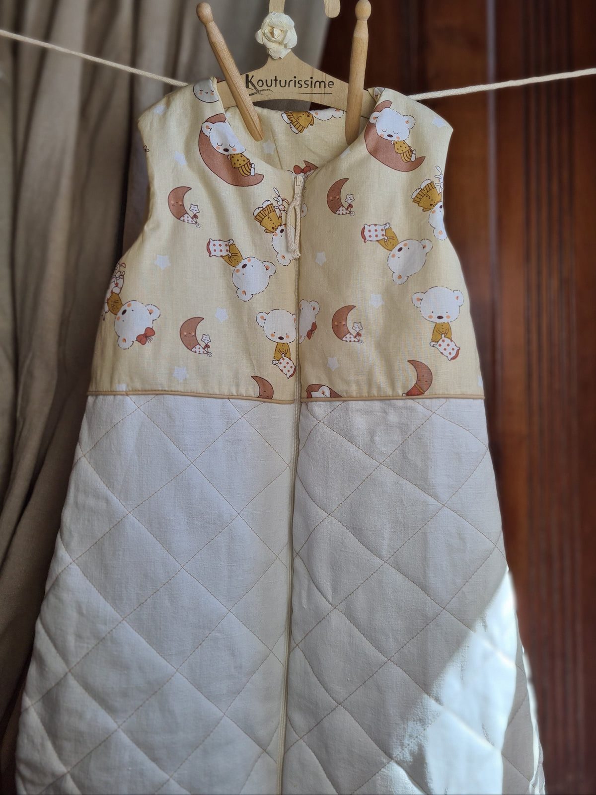 Gigoteuse bébé Hartfield en coton et molleton – confection artisanale Kouturissime