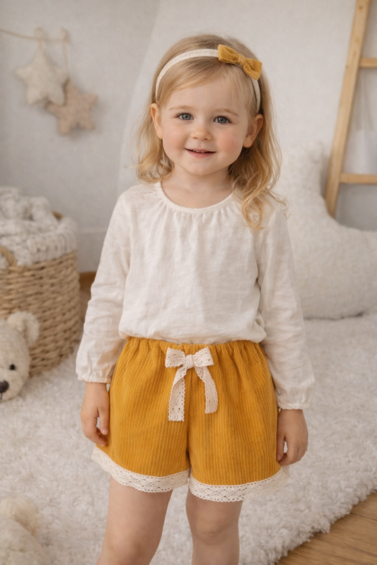 Short Darcy en velours - création artisanale