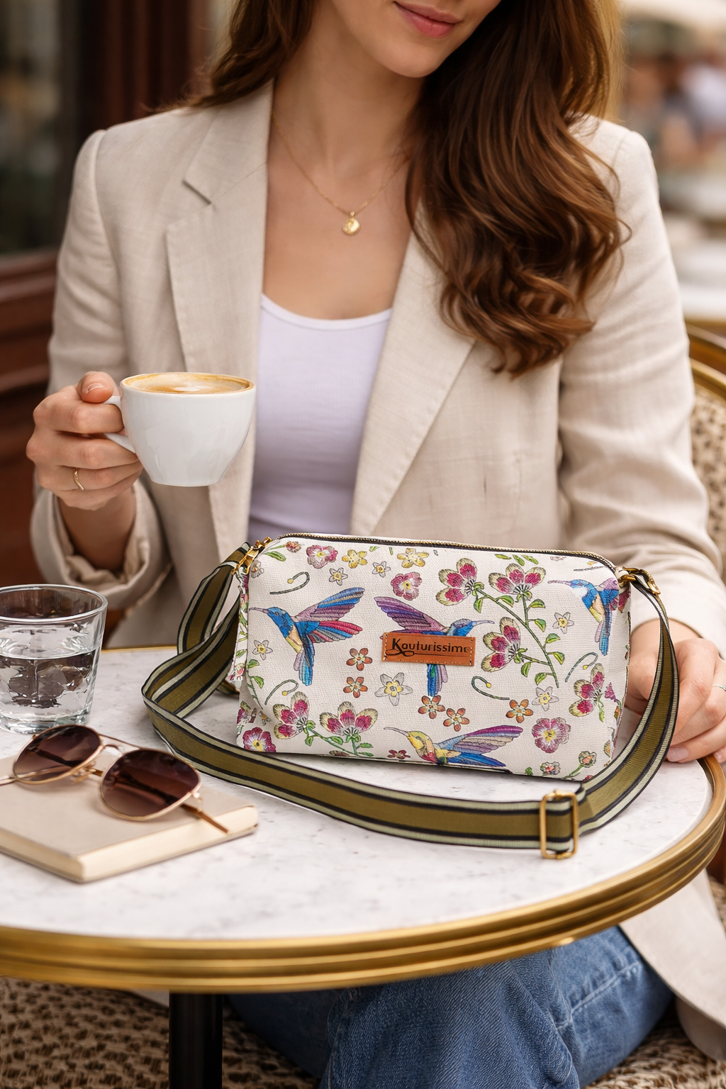 Bergman - Sac bandoulière - motifs colibris