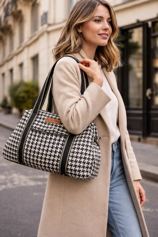 Madeleine - Sac à main - Pied de poule